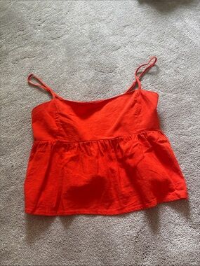 Orange baby doll top